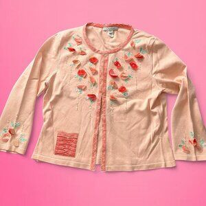 Vintage Intuitions coquette floral cardigan